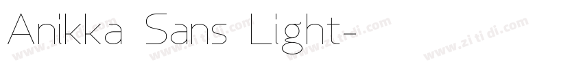 Anikka Sans Light字体转换